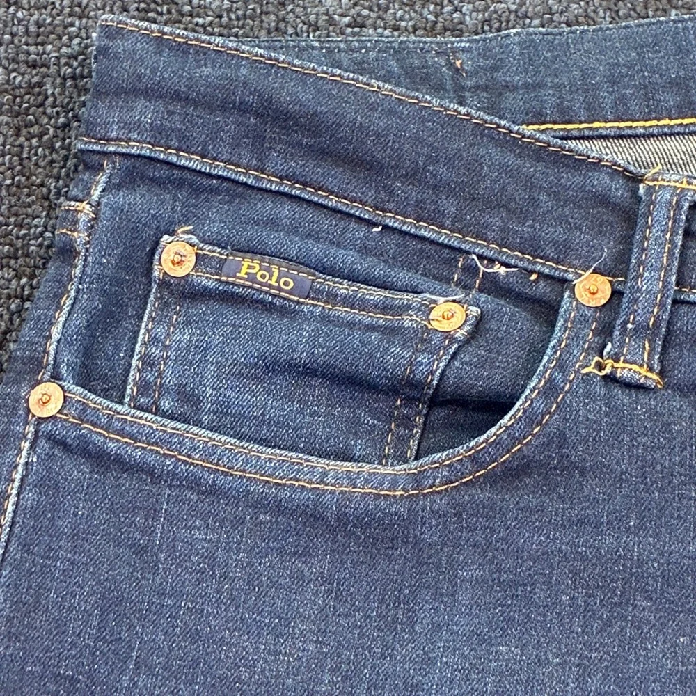 Polo Ralph Lauren Sullivan Slim Jeans Mens 34x34 Dark Wash Indigo Denim Stretch